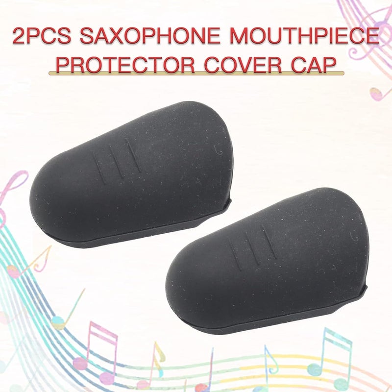 Cheerock 2pcs Saxophone Mouthpiece Protector, Rubber Clarinet Mouthpiece Cap, Protecting Alto Saxophone Tenor Sax Bass Clarinet Reeds - Image 4